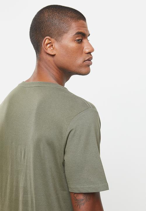 Cotton On - Essential v-neck short sleeve tee - military