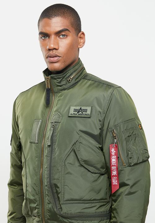 Alpha Industries - Engine embroidered patch jacket - dark green