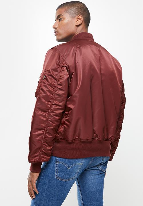 Alpha Industries - Ma 1 classic flight reversible jacket - burgundy & orange