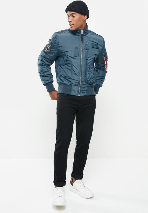 Alpha Industries - Engine embroidered patch jacket - bold blue