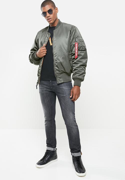 Alpha Industries - Ma 1 classic flight reversible jacket - rep grey green & orange