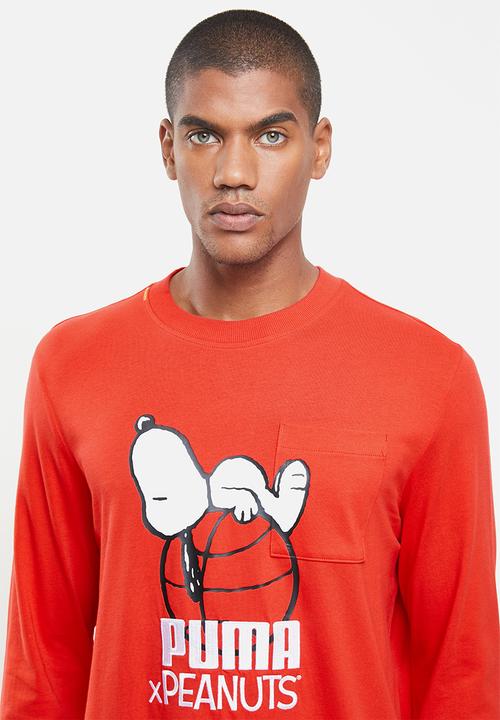 PUMA - Puma x peanuts long sleeve tee - red