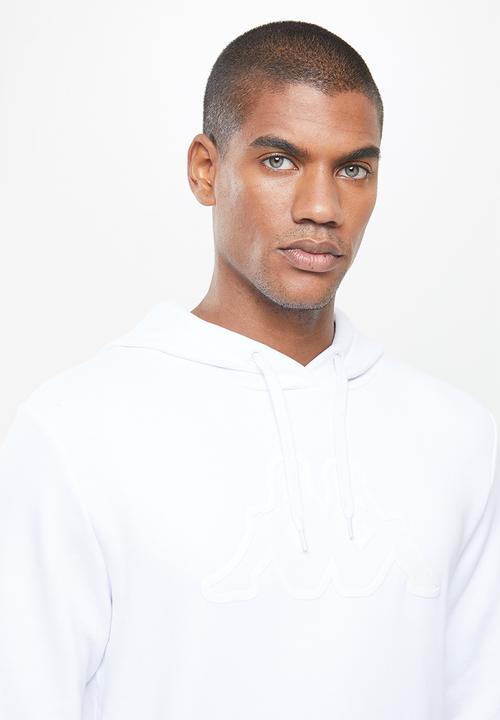 KAPPA - Logo cavil hoodie - white