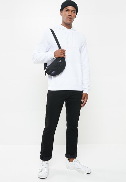 KAPPA - Logo cavil hoodie - white