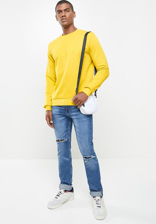 KAPPA - Logo crus sweat top - dark yellow