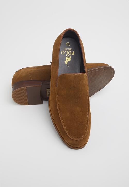 POLO - Fred suede minimalist loafer - brown