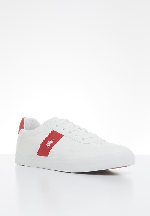 POLO - Henry side flash sneaker - white & red
