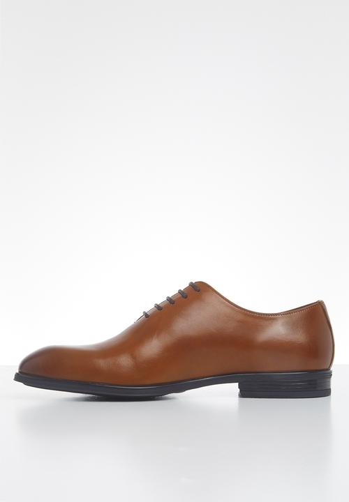 POLO - Austin leather plain vamp formal lace up - cognac