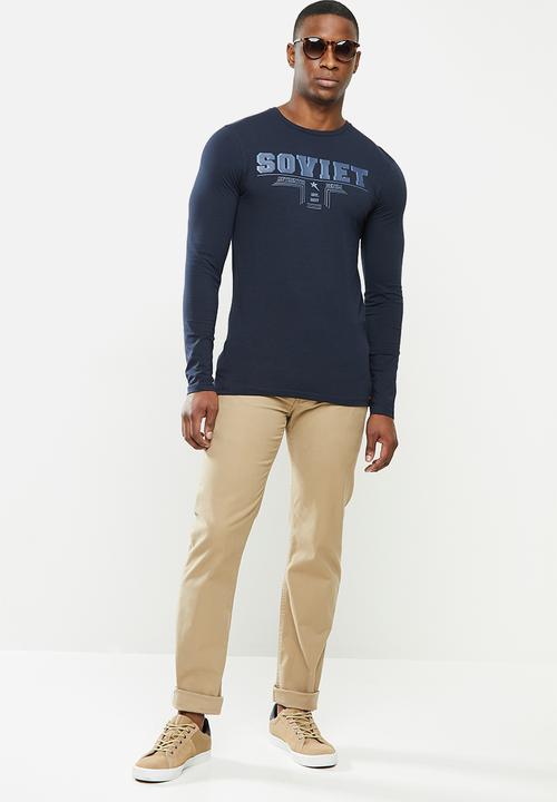 SOVIET - Provo long sleeve tee - navy