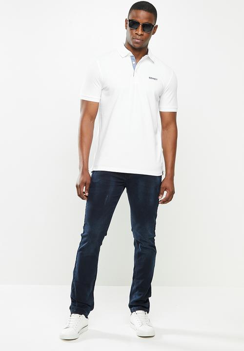 SOVIET - Koufax short sleeve golfer - white
