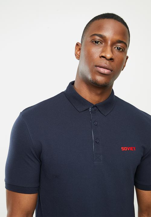 SOVIET - Koufax short sleeve golfer - navy