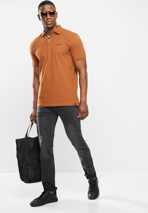 SOVIET - Koufax short sleeve golfer - burnt orange