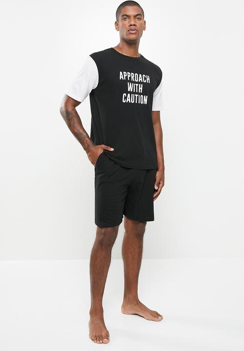 Brave Soul - Ether loungewear - black & white