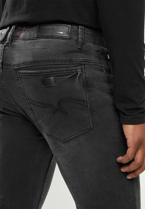 SOVIET - Lindstrom slim leg fashion denim - black