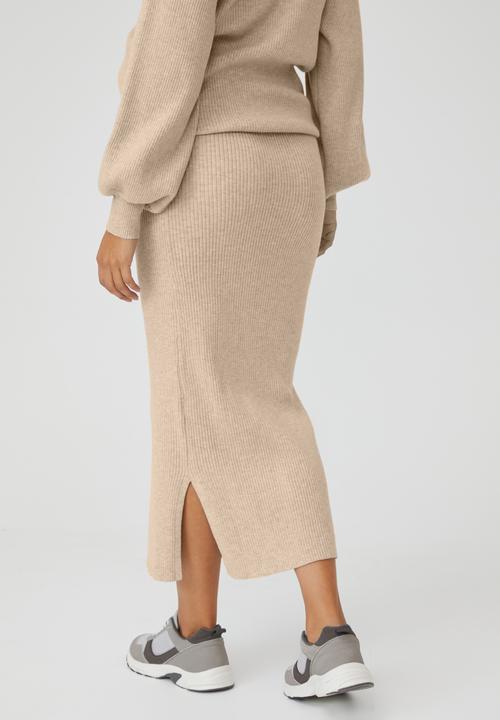 Cotton On - Maternity friendly ultimate midi skirt - taupe marle