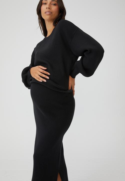 Cotton On - Maternity friendly ultimate midi skirt - black