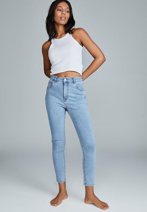 Cotton On - High rise cropped skinny jean - flynn blue