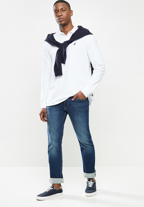 Nautica - Cotton pique polo - white
