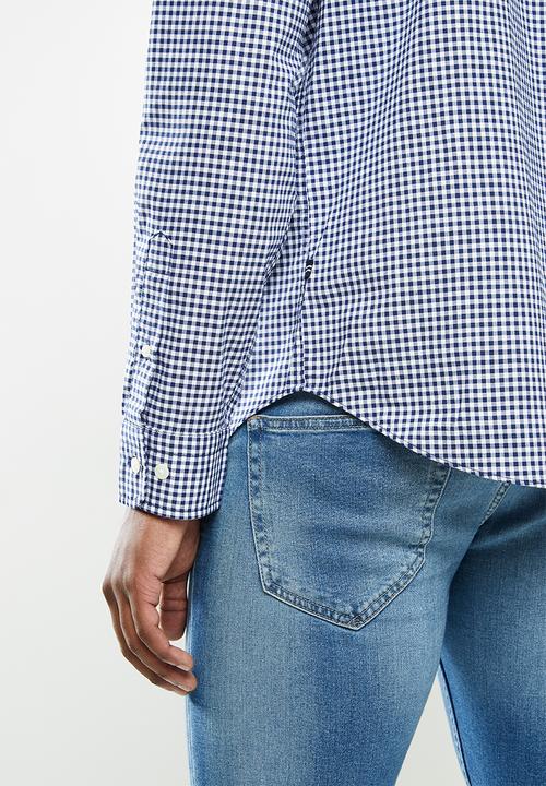 Nautica - Gingham plaid shirt - navy