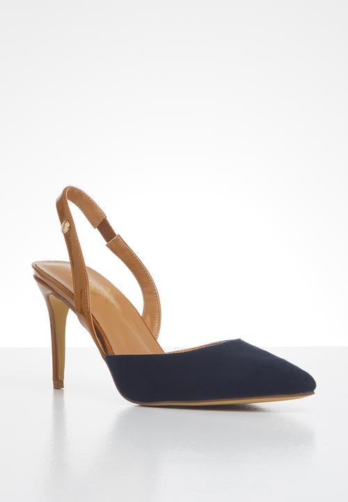 POLO - Amelia contrast slingback court - navy
