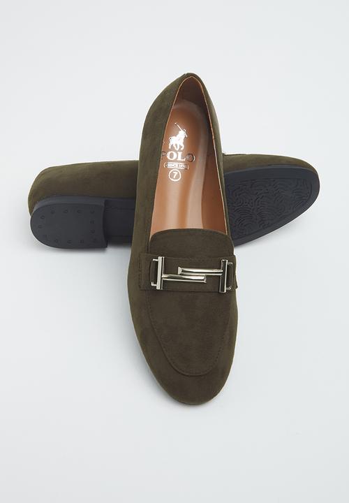 POLO - Camila T-bar loafer - dark olive 