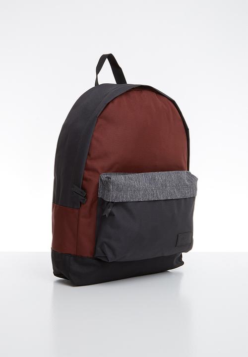 Quiksilver - Everyday poster plus backpack - black & burgundy 