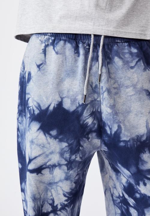 Factorie - Relaxed tie dye trackpant - navy blue tie dye