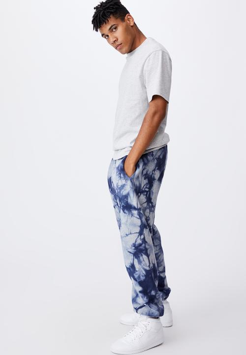 Factorie - Relaxed tie dye trackpant - navy blue tie dye