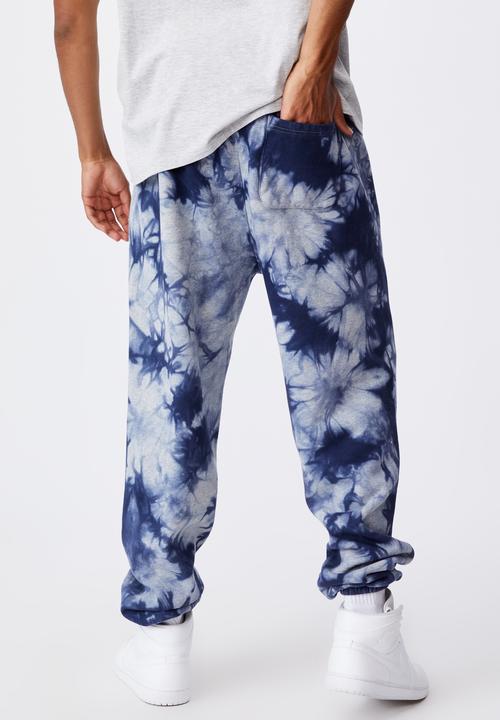 Factorie - Relaxed tie dye trackpant - navy blue tie dye
