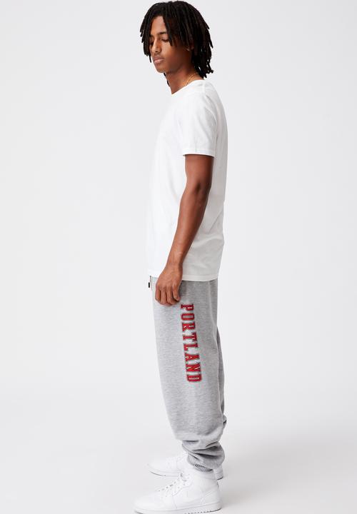 Factorie - Relaxed graphic trackpant - grey