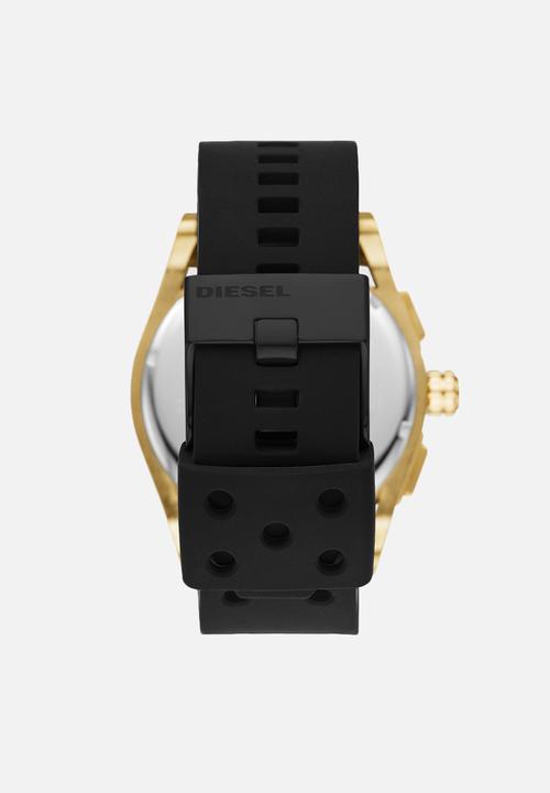 Diesel  - Timeframe chronograph silicone watch - Black 