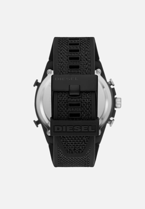 Diesel  - Mega chief silicone watch - black