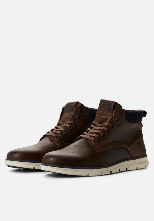 Jack & Jones - Tubar leather boot - brown 