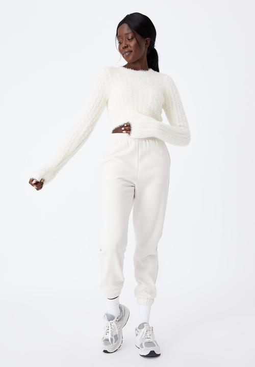 Factorie - Super high rise trackpant - ivory