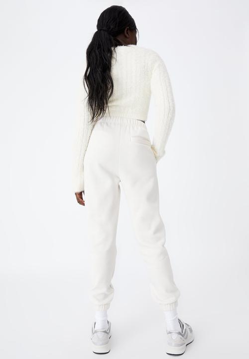 Factorie - Super high rise trackpant - ivory