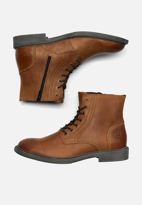 Jack & Jones - Karl leather boot - tan