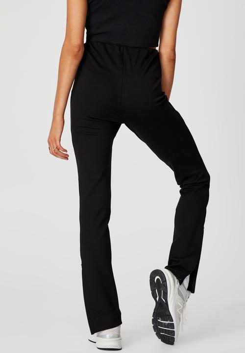 Factorie - Side split pull on pant - black
