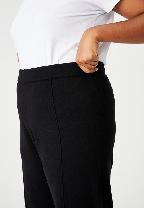 Cotton On - Curve soft knit pants - black