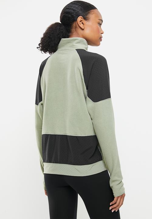 Nike - Air top midlayer running top - light army & black