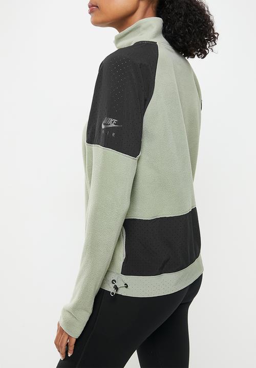 Nike - Air top midlayer running top - light army & black