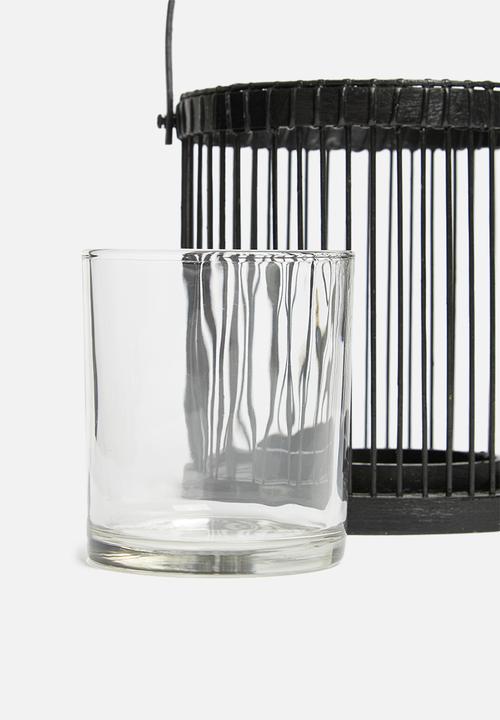 H&S - Bamboo lantern - black 