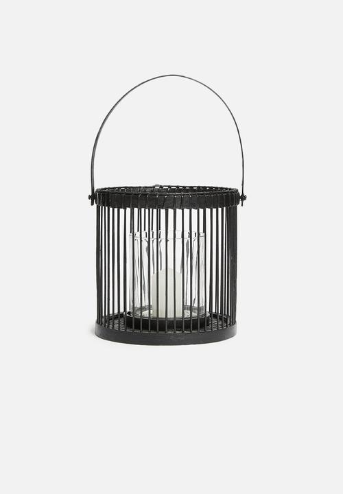 H&S - Bamboo lantern - black 