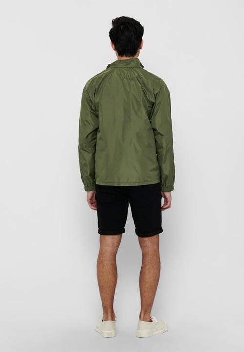 Only & Sons - Onsbenton reg full zip jacket - olive night