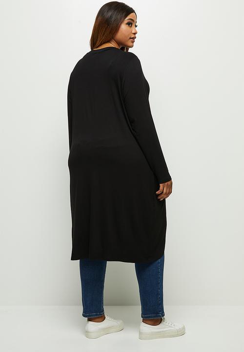 edit Plus - Wrap front tee - black