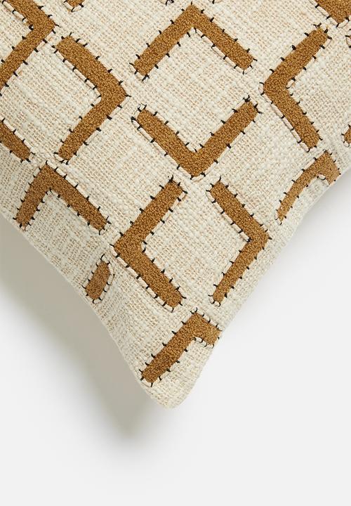 Sixth Floor - Arden cushion cover - mustard & natural
