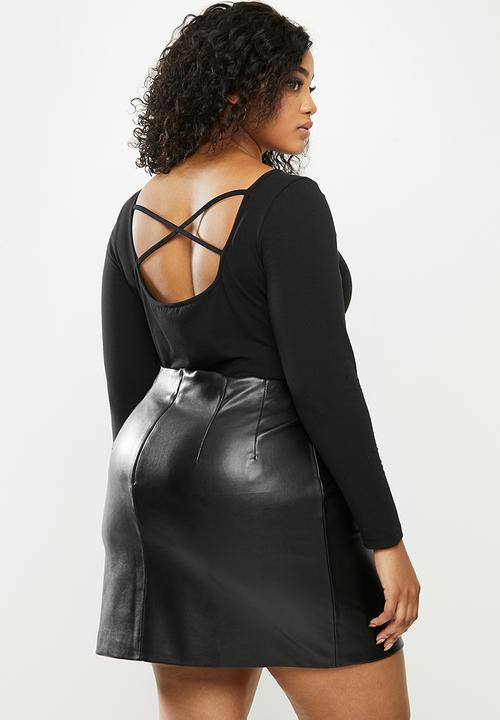 Blake - Scoopneck bodysuit - black 