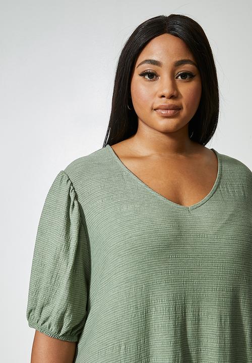 Superbalist - Midi textured dress - sage