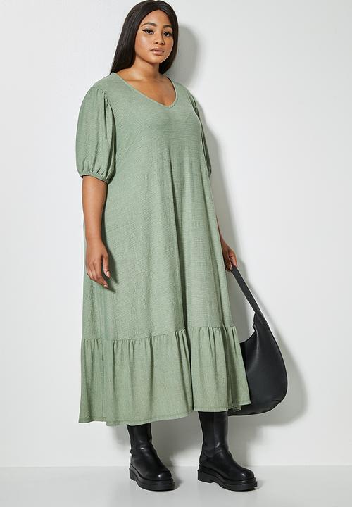 Superbalist - Midi textured dress - sage