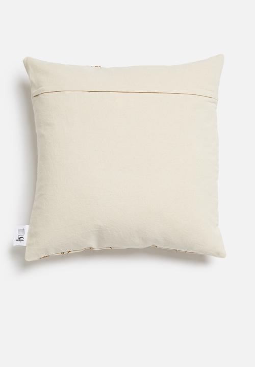 Sixth Floor - Lotti cushion cover - mustard & natural