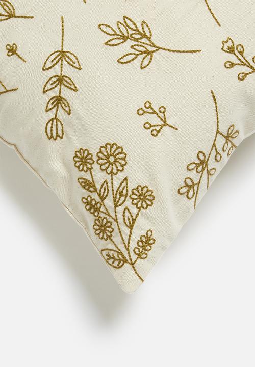 Sixth Floor - Lotti cushion cover - mustard & natural